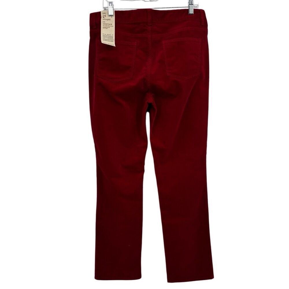 Talbots Heritage Corduroy Straight Leg Pants‎ Red Size 14 NWT - Picture 6 of 8